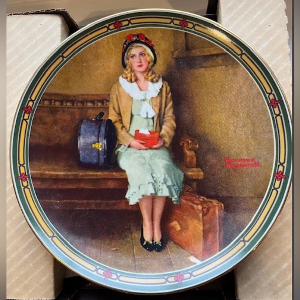Knowles Norman Rockwell Plate “A Young Girl’s Dream” 1985 w. Certificate…